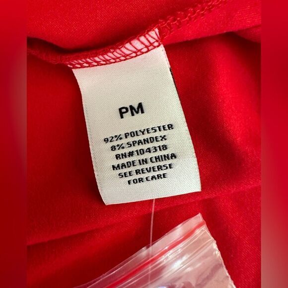 Jamie & Layla Steinmart Dress with scarf Red dress Plaid scarf Size Petite Med - Picture 7 of 9